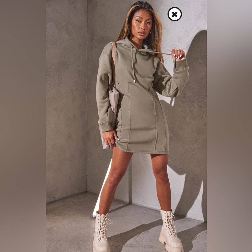 Pretty Little Thing Hoodie Sweatshirt Dress Size 12